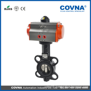 Best price Cast iron wafer butterfly pneumatic valve for water